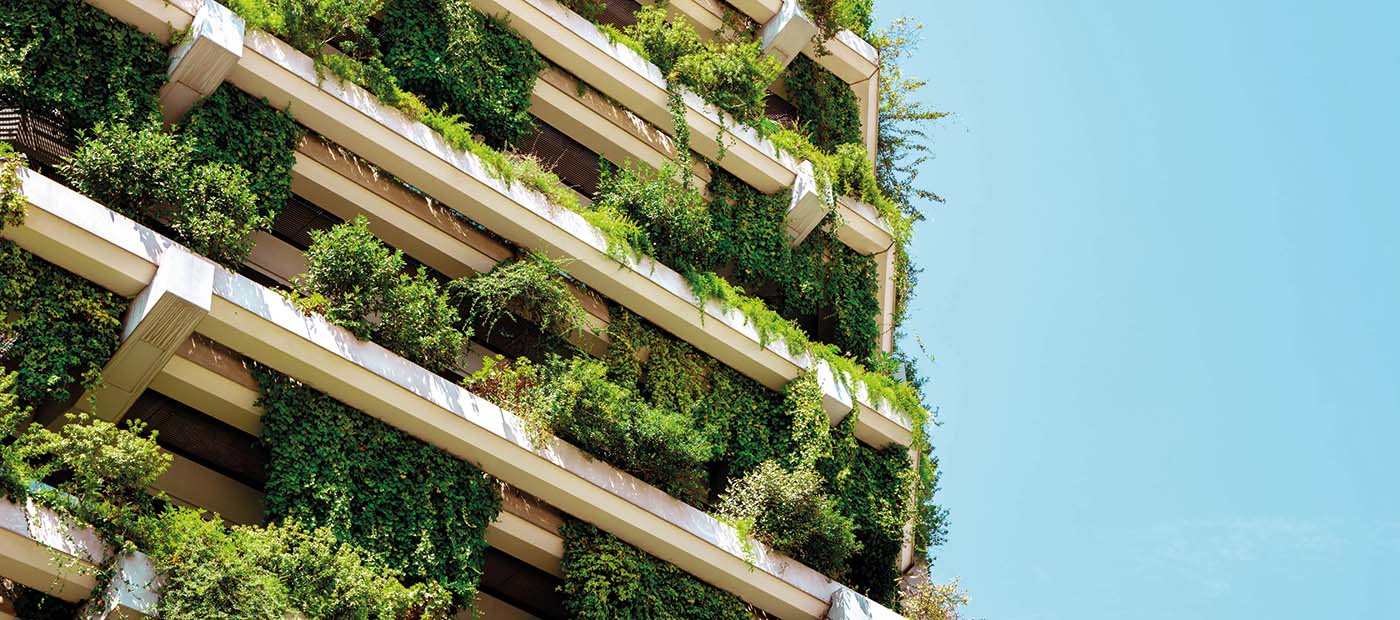 Edificio de arquitectura sostenible