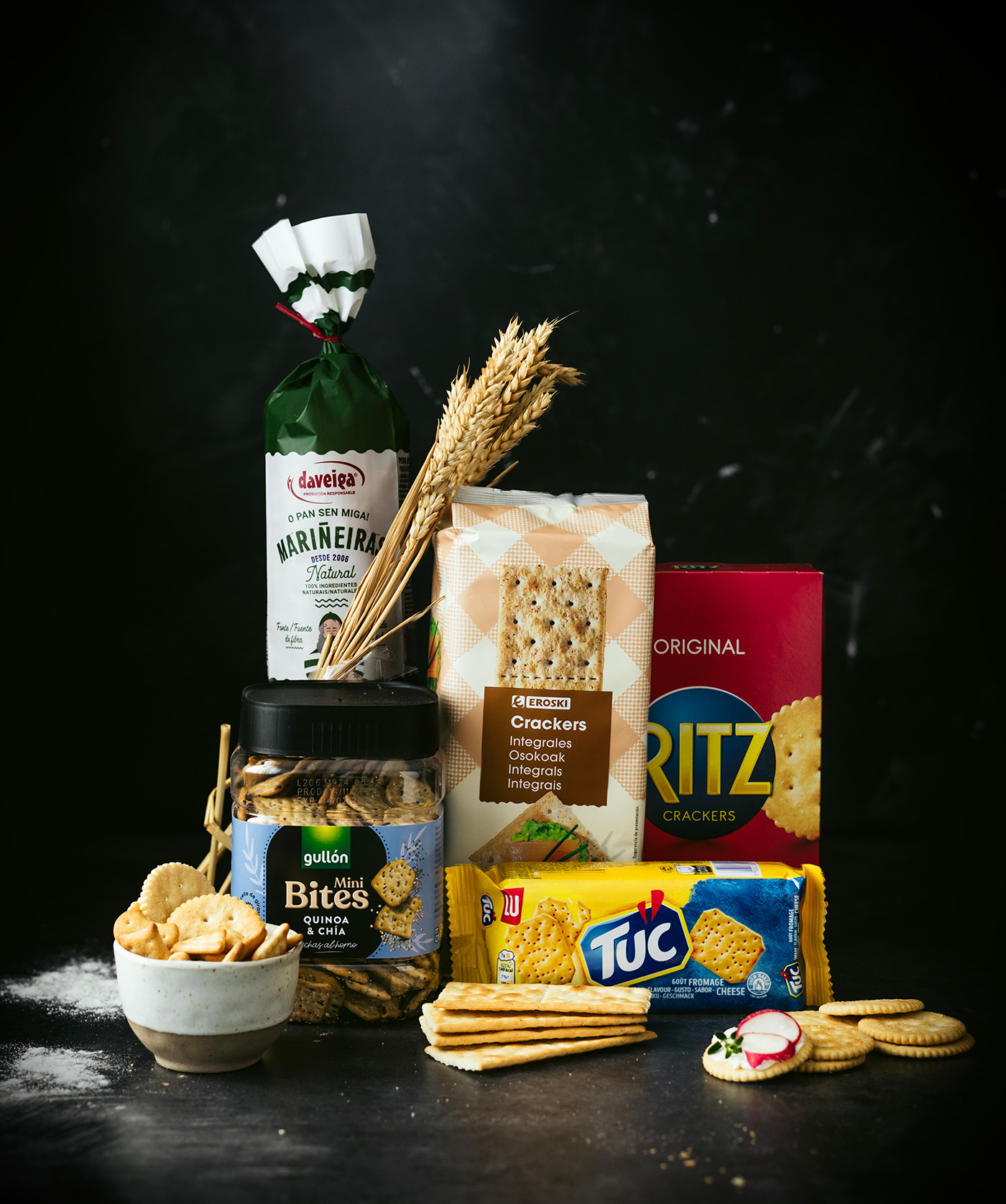 Galetes salades i crackers. Poc nutritives i amb molta sal